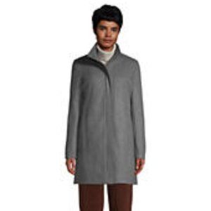 Lands' End Women's Insulated Long Wool Dress Coat